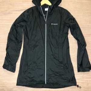 Columbia Black Windbreaker Zip Up Hoodie Jacket